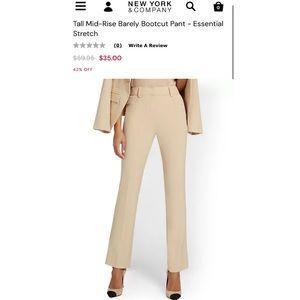 Midrise Tall Work Pant